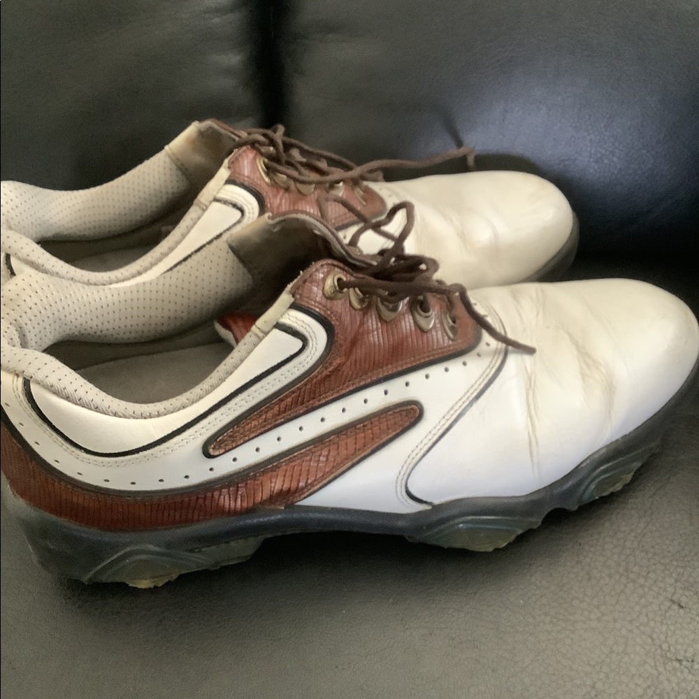 FootJoy Synr-G - OptiFlex - White Brown golf shoes